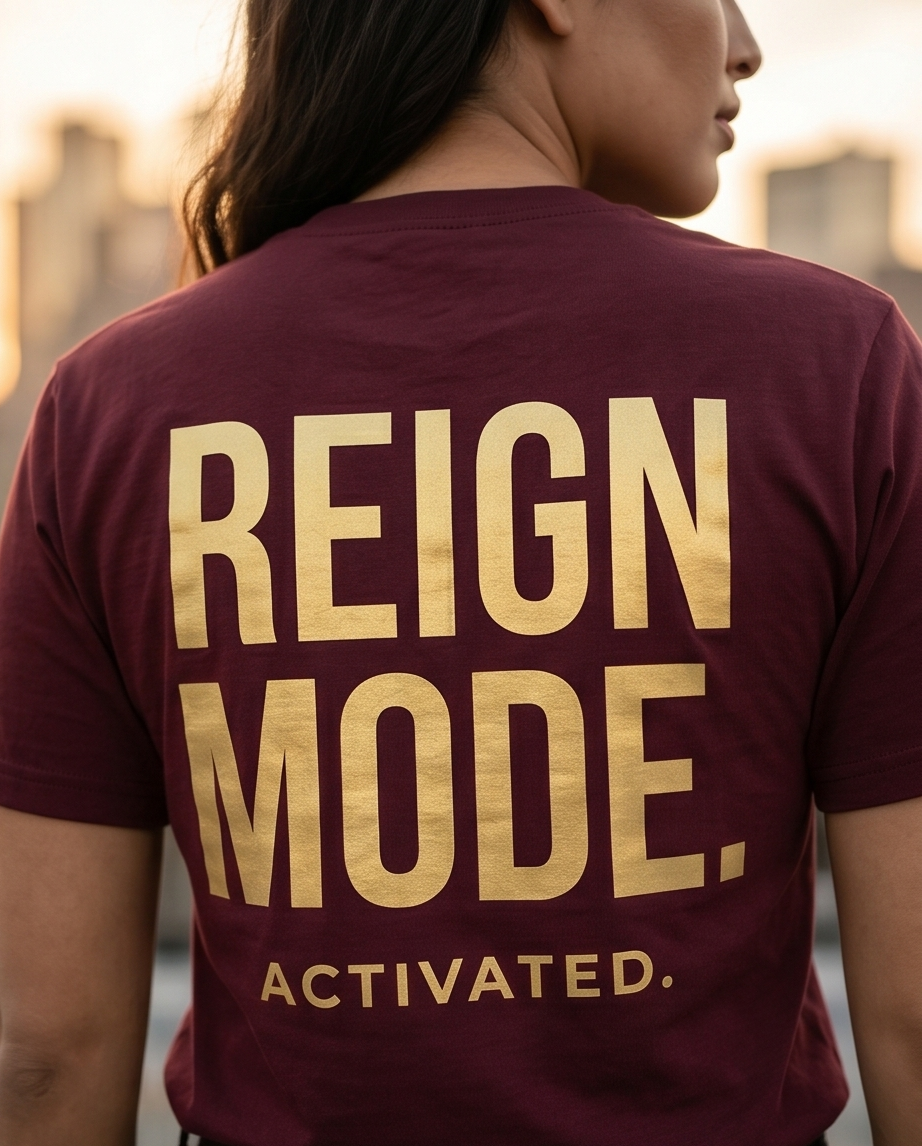 REIGN MODE Deep Burgundy Tee