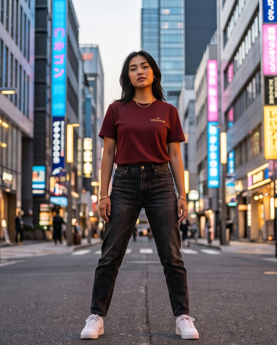REIGN MODE Deep Burgundy Tee