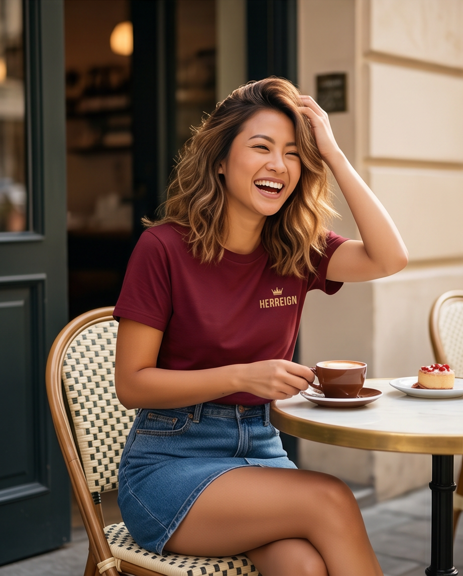 REIGN MODE Deep Burgundy Tee