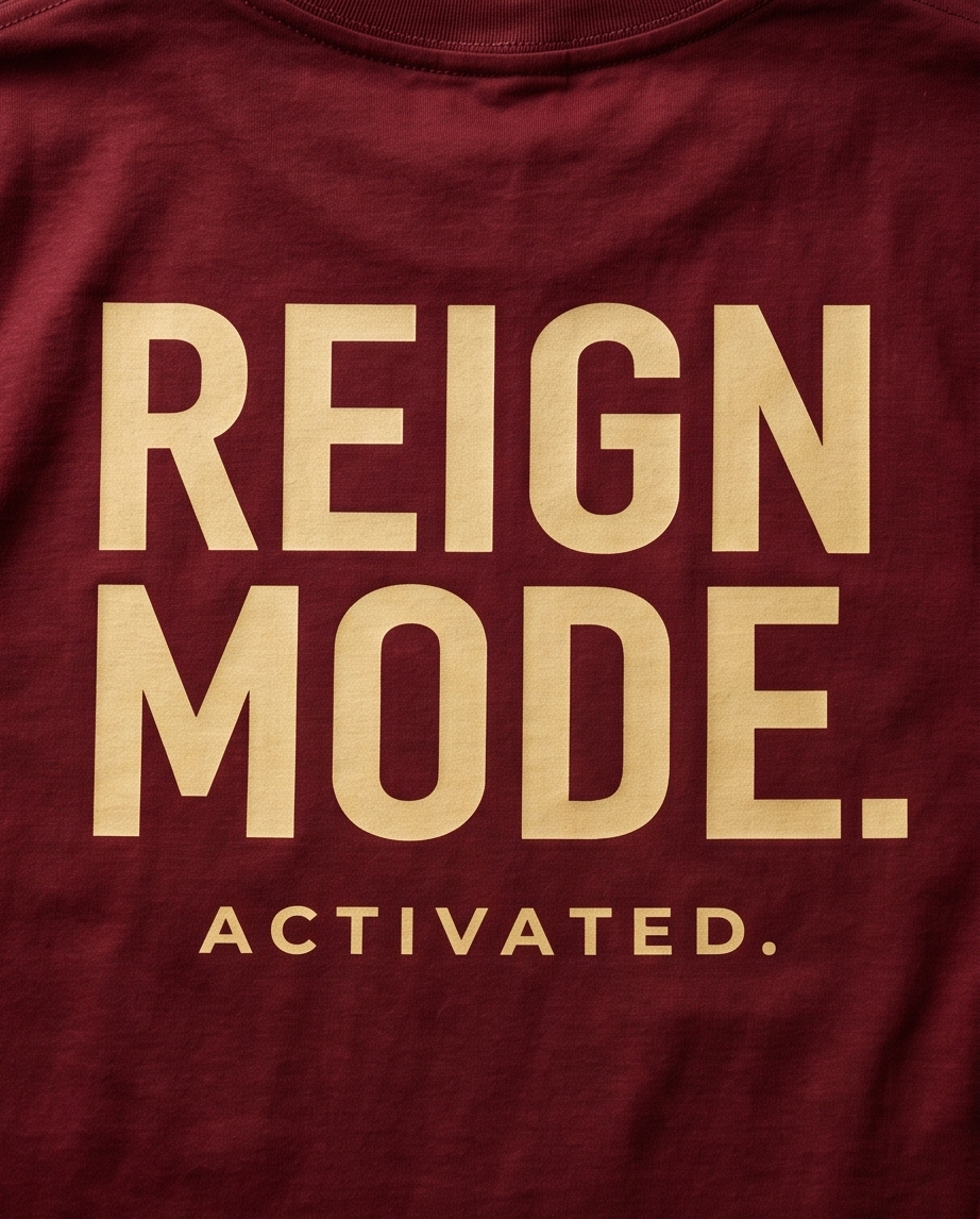 REIGN MODE Deep Burgundy Tee