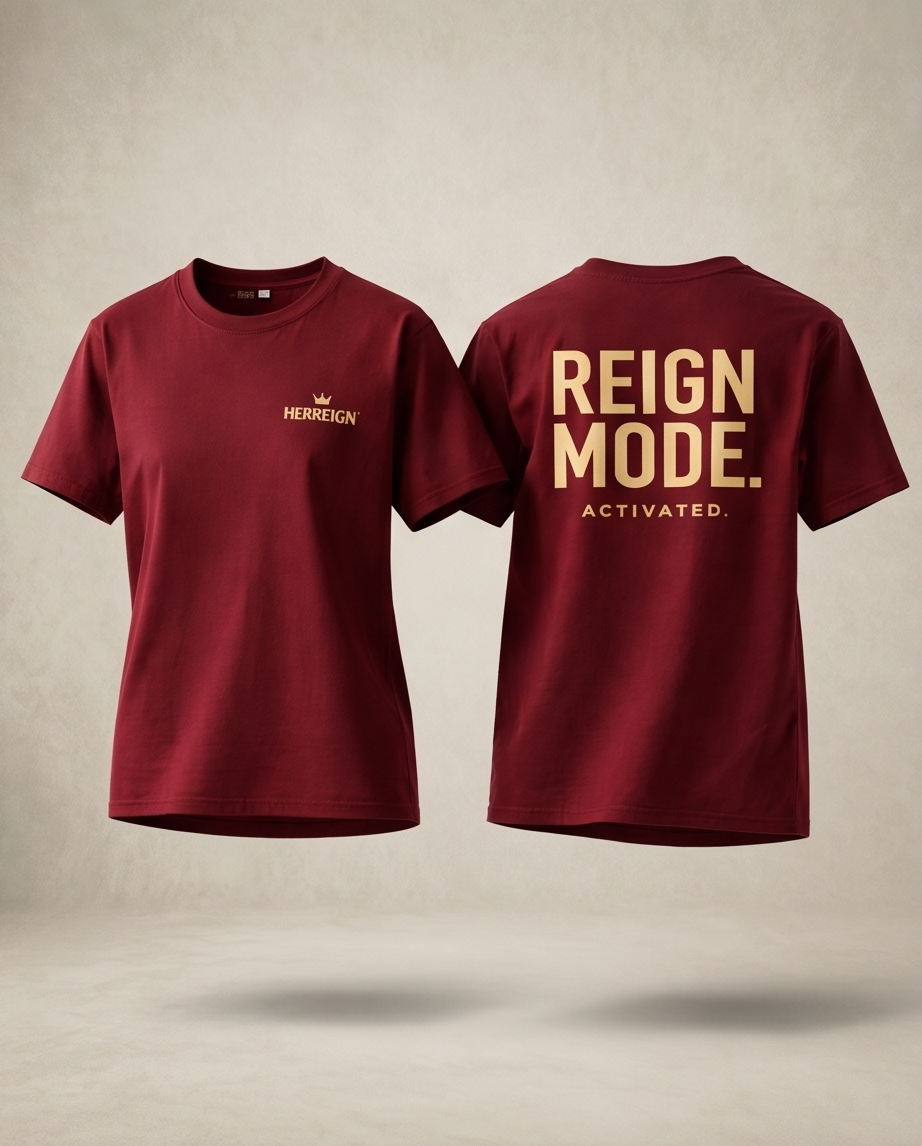 REIGN MODE Deep Burgundy Tee